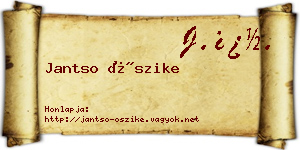 Jantso Őszike névjegykártya